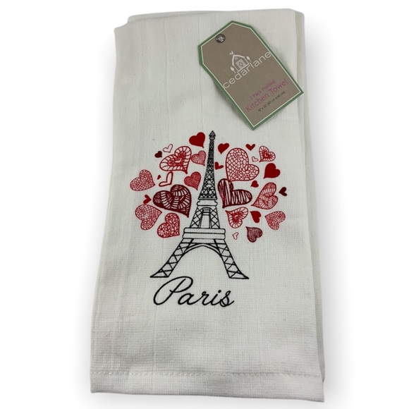 Cedarlane Other - !! SOLD !!  Hearts Eiffel Tower Hearts Towels Dual Purpose Cotton Hand Towels 2